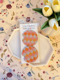Orange and Pink Diamond Car Coaster