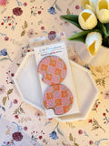 Orange and Pink Tile Car Coaster