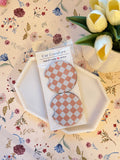 Orange Checkered Car Coaster