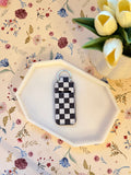 Black Checkered Chapstick Holder